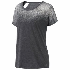 Reebok Distressed T Shirt Damen - Schwarz - DE 985-ZSD